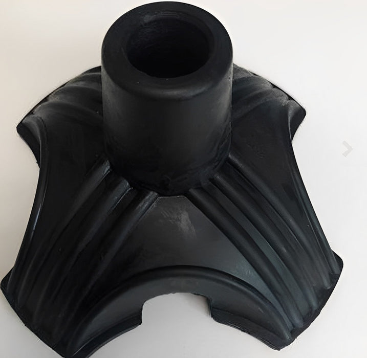Deluxe Rubber Cane Tip - Black 19mm