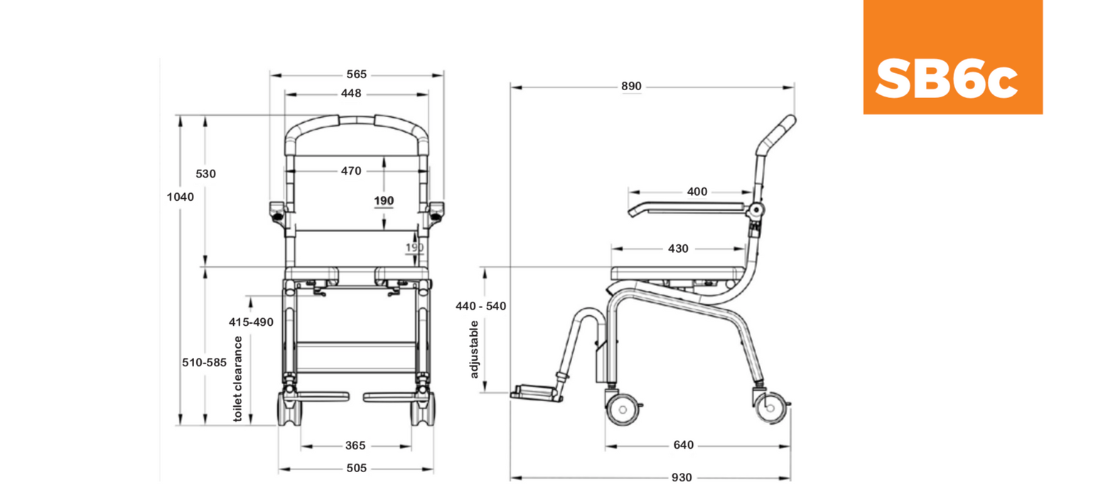 SB6c ShowerBuddy Roll-in Lite
