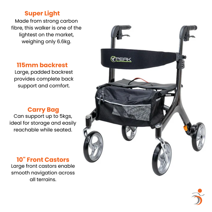 Ellipse SuperLite Carbon Fibre Rollator