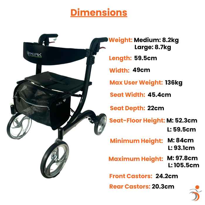 Ellipse Lite Aluminium Rollator